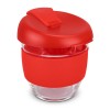 Red 250mL Borosilicate Glass Cups